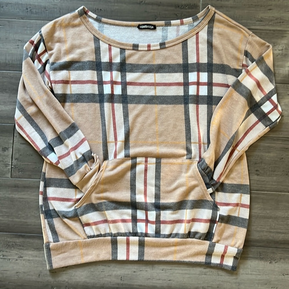 Plaid long sleeve shirt